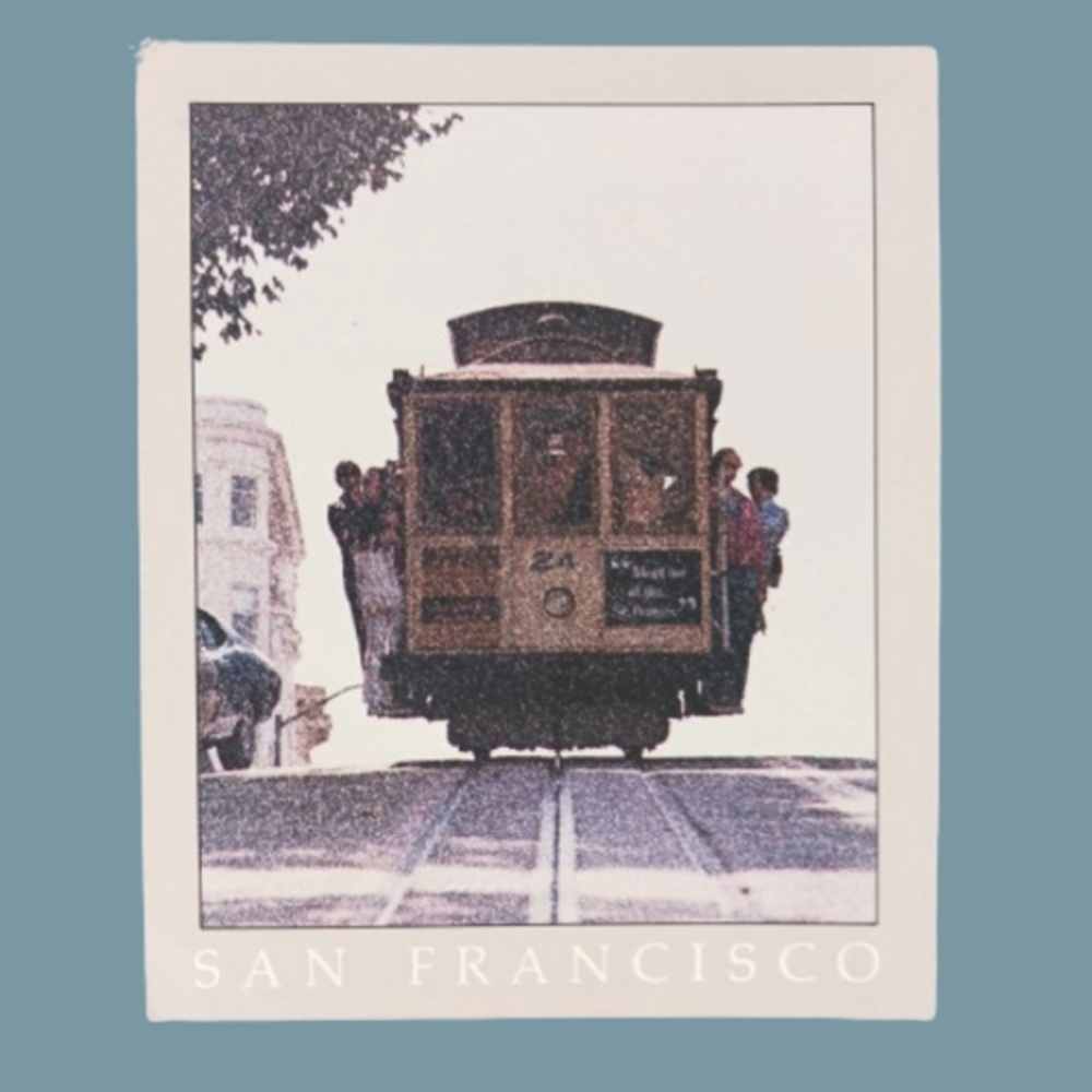 Vintage Cable Car Photograph Sepia Print, San Francisco California, Ed Cooper